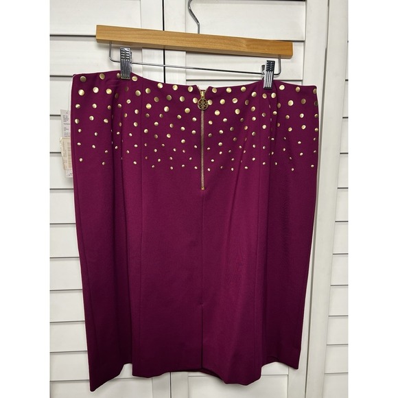 Antonio Melani Studded Stretch Pencil Skirt Women's Size 14 Raspberry NWT - Picture 10 of 10